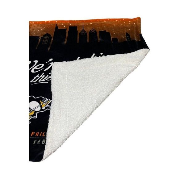 Philadelphia Flyers Pittsburgh We’re Taking This Outside Fleece Throw Blanket - Picture 4 of 6